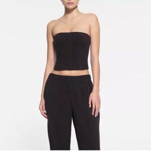 SKIMS fleece corset top strapless